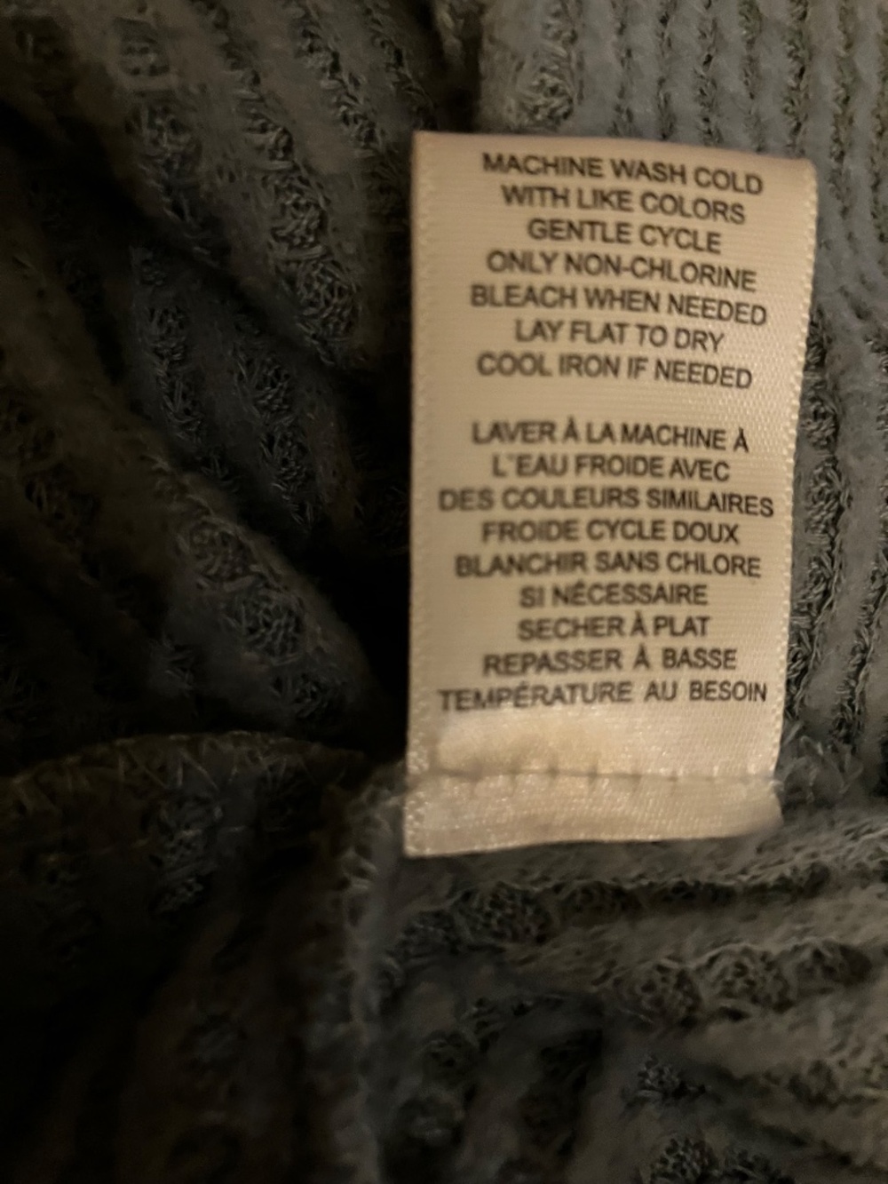 love, Fire Blue Waffle Ribbed Robe - Picture 2 of 5